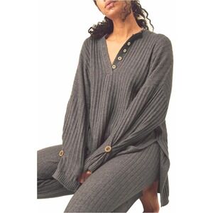 Intimately Free People Around The Clock Sweater Comfort Core Gray Women's Medium